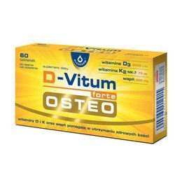 D-Vitum forte Osteo, 60 tabletek  do ssania lub połykania