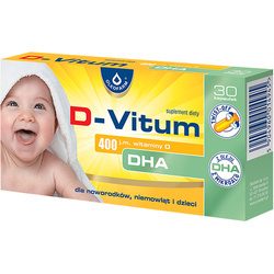 D-Vitum witamina D 400 j.m. + DHA, 30 kapsułek twist-off DATA WAŻNOŚCI: 31.12.2025!!!