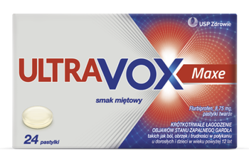 ULTRAVOX Maxe (Inovox Ultra) smak miętowy, 24 pastylki do ssania