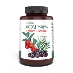Acai Berry + chrom + acerola 90 kapsułek – suplement diety