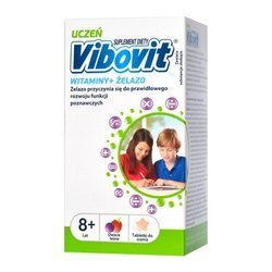 Vibovit UCZEŃ Witaminy + Żelazo, 30 tabletek do ssania