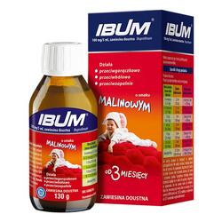 Ibum Forte zawiesina o smaku malinowym, 100 ml
