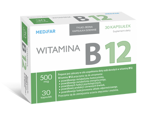 Witamina B12 30 kapsułek MEDIFAR