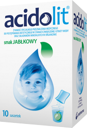 Acidolit smak jabłkowy, 10 saszetek DATA WAŻNOŚCI: 31.12.2025 !!!