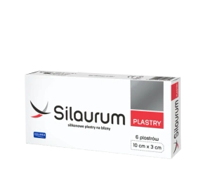 Silaurum plastry 6 sztuk 10cm x 3cm DATA WAŻNOŚCI: 09.06.2030