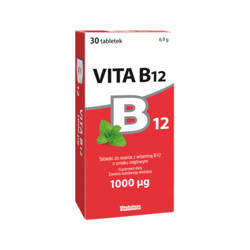 VITA B12, 30 tabletek do ssania o smaku miętowym