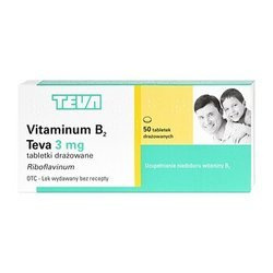 Vitaminum B2, 50 tabletek drażowanych