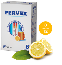 Fervex o smaku cytrynowym, 8 saszetek