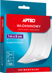 Plaster włókninowy APTEO CARE z opatrunkiem, 1m x 8cm
