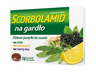Scorbolamid na gardło, 16 tabletek do ssania