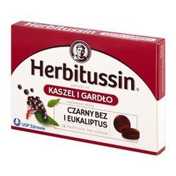 Herbitussin Kaszel i Gardło, 12 pastylek do ssania