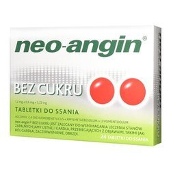 Neo-Angin bez cukru, 24 tabletki do ssania
