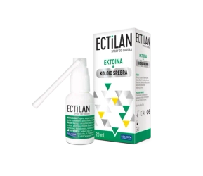 Ectilan, spray do gardła, 20 ml DATA WAŻNOŚCI: Do KOŃCA SIERPNIA 2026