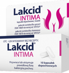 Lakcid Intima, 10 kapsułek dopochwowych