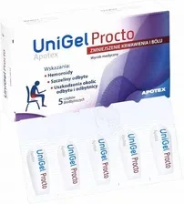 UniGel Apotex Procto - 5 czopków DATA WAŻNOŚCI: 31.03.2026 !!!