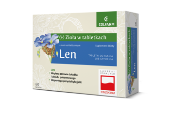 Len, 60 tabletek do ssania lub gryzienia