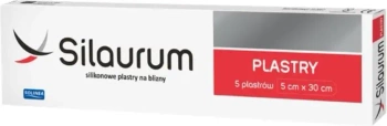 Silaurum plastry 5 sztuk 5cm x 30cm DATA WAŻNOŚCI: 20.08.2029