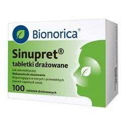 Sinupret, 100 tabletek drażowanych