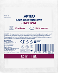 Gaza jałowa APTEO CARE 0,5 m2, 1 sztuka