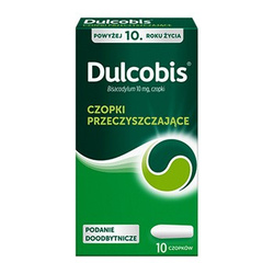 Dulcobis, 10 czopków doodbytniczych
