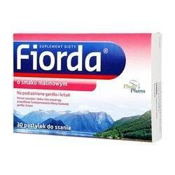 Fiorda o smaku malinowym, 30 pastylek do ssania