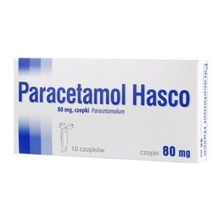 HASCO Paracetamol 80 mg, 10 czopków