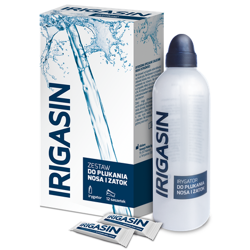IRIGASIN zestaw: saszetki 12 sztuk + butelka